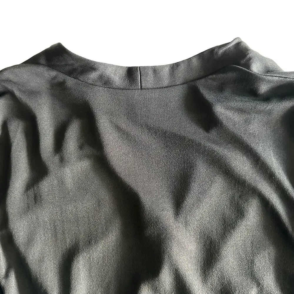 M M Lafleur Casey‎ Faux Wrap Draped 3/4 Sleeve Career Black Dress Plus Size +1